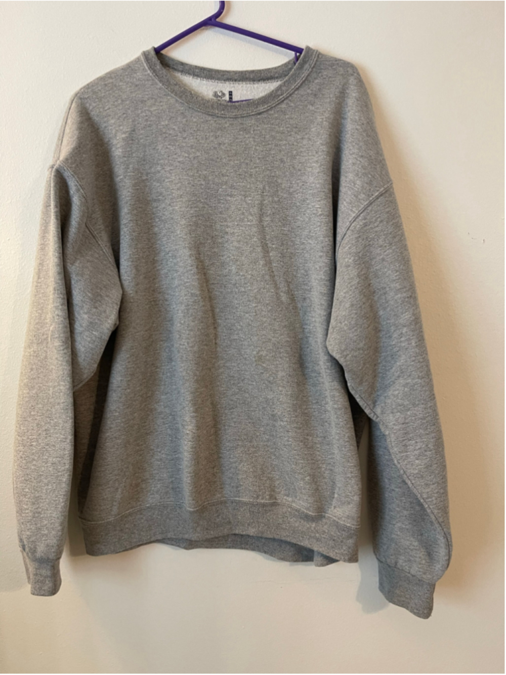 Men's Fruit of the Loom Grey Sweatshirt HooSize die XL